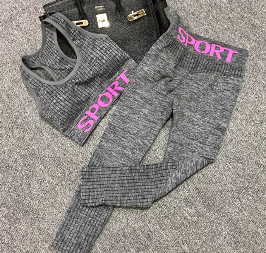 Women's Fitness Outfit Set - Running & Yoga Sports Bra